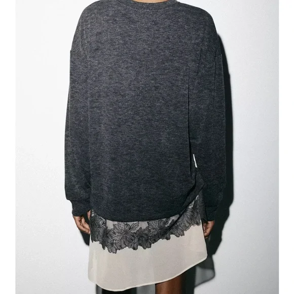 Zara Soft Effect Combination Dress - Picture 5 of 8